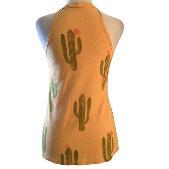 Brokedown Summer Cactus Print Women T Shirt XS Casual Halter Harajuku Tops Tees - Picture 2 of 6